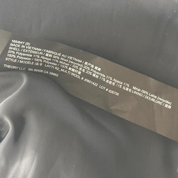 Theory Blue Layti Wool Blend Coat - Picture 10 of 11